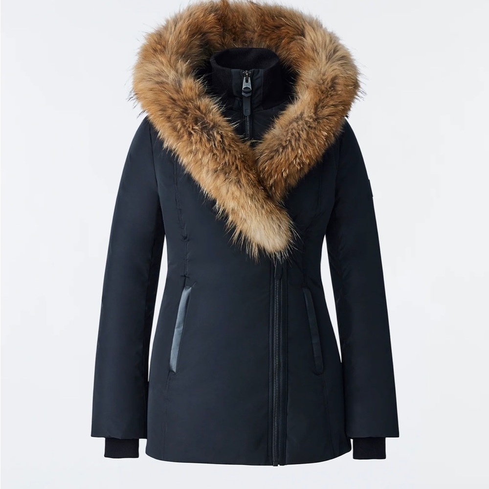 Mackage ADALI down coat with natural fur Signature Mackage Collar Size XS